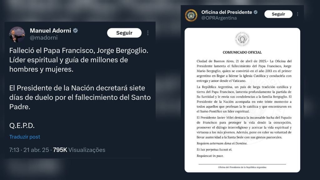 reação morte papa argentina