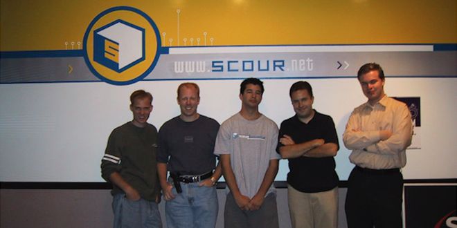 Kalanick e seus colegas de UCLA que criaram a Scour (Foto: imgarcade.com)