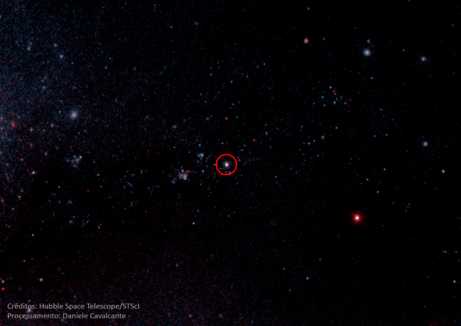 Supernova de captura de elétrons 2018zd (Imagem: Hubble Space Telescope/STScI/Daniele Cavalcante)