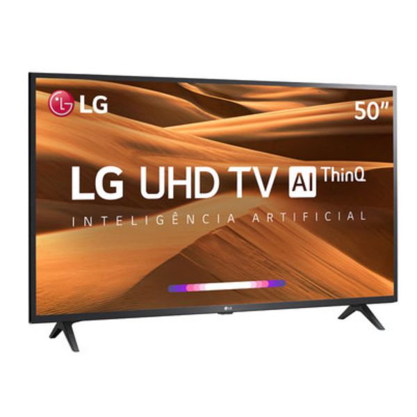 Smart TV LED 50" LG 50UM7360PSA Ultra HD/4K Wi-Fi Preto Conversor Digital Integrado