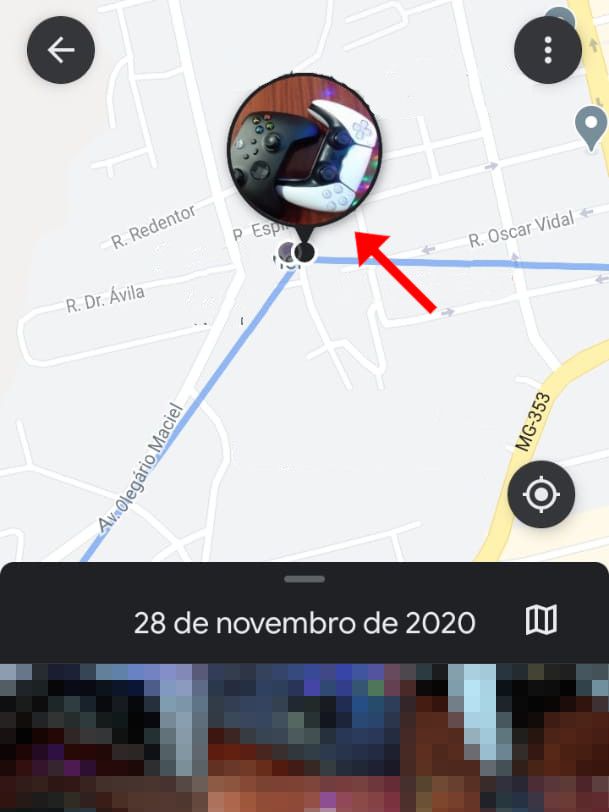 A imagem será exibida juntamente com a sua localização no Google Maps (Captura de tela: Matheus Bigogno)