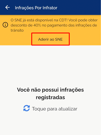 Insira as informações do SNE em seu celular (Imagem: André Magalhães/Captura de tela)