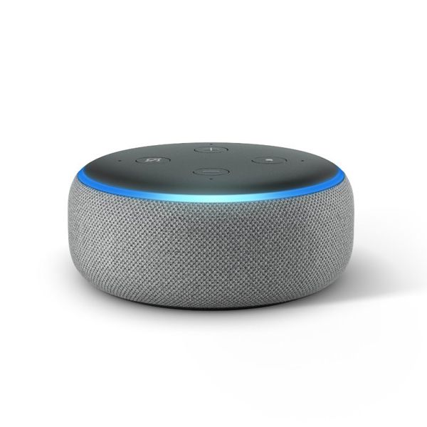Echo Dot Amazon Smart Speaker Cinza Alexa 3a Geração em Português [CUPOM]