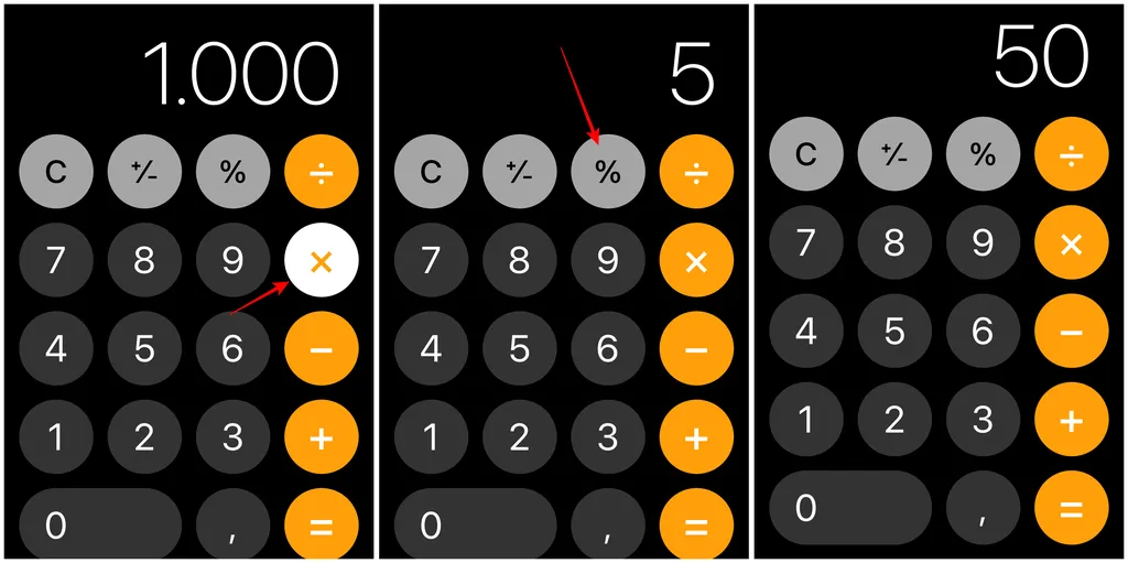 Descubra a porcentagem de um valor com uma calculadora (Imagem: Captura de tela/Thiago Furquim/Canaltech)