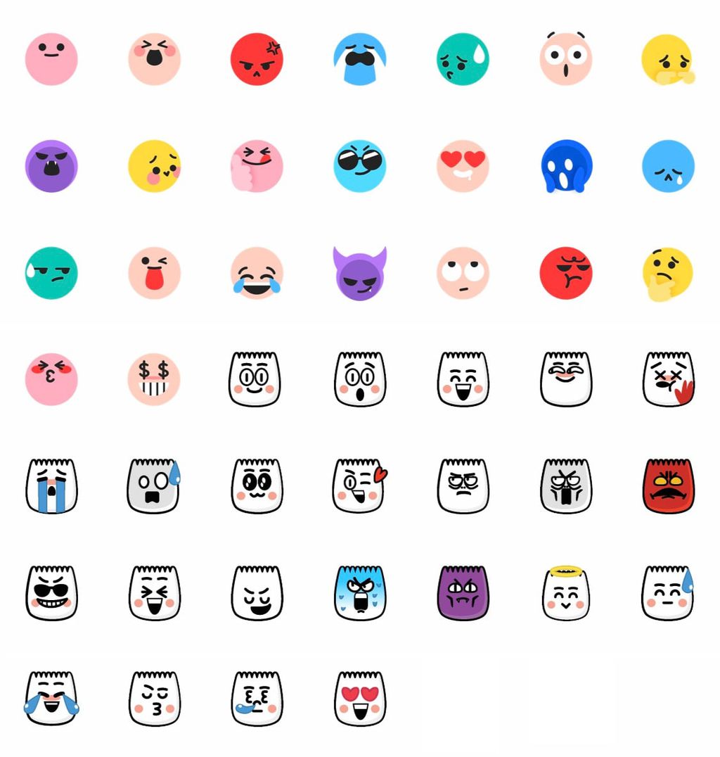 O TikTok conta com 46 emojis divididos em dois grupos de uso exclusivo do app (Imagem: Emojipedia)