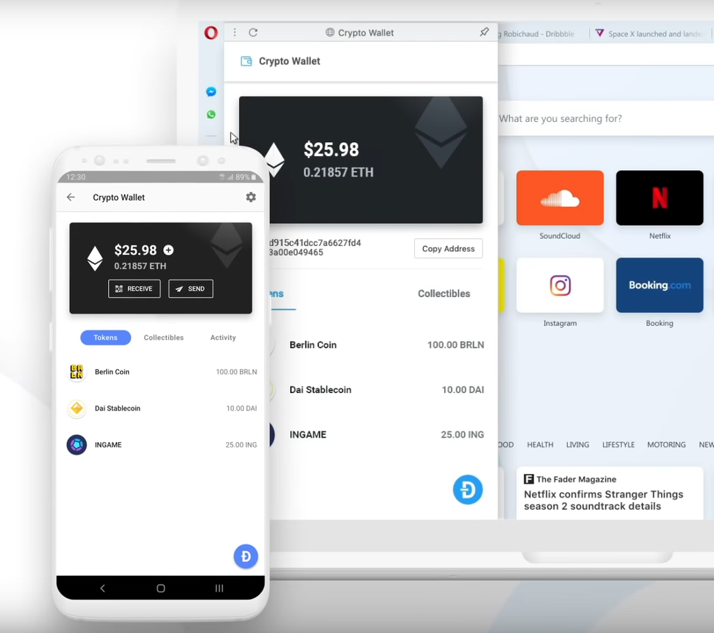 Opera lança atualização com novo design, VPN e gerenciador de criptomoedas