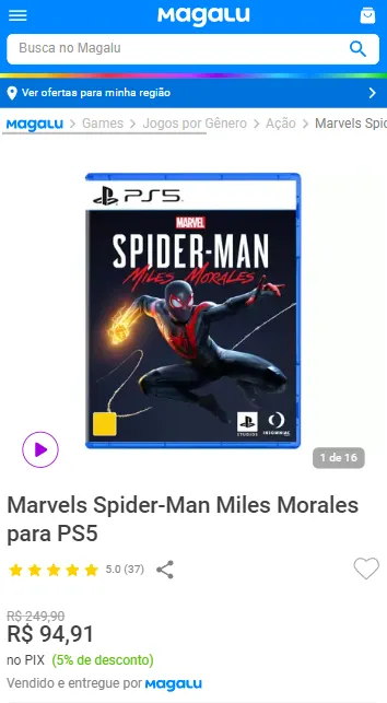 Jogo Marvel's Spider-Man: Miles Morales-ps5. - insomniac - Jogos de Ação -  Magazine Luiza