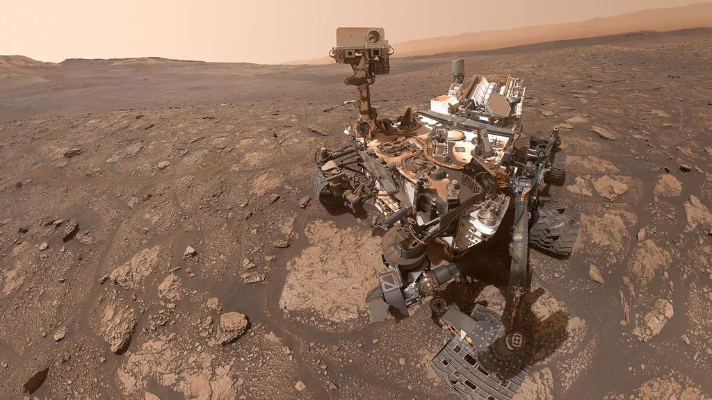 A selfie feita pelo Curiosity (Imagem: Reprodução/NASA/JPL-Caltech/MSSS)