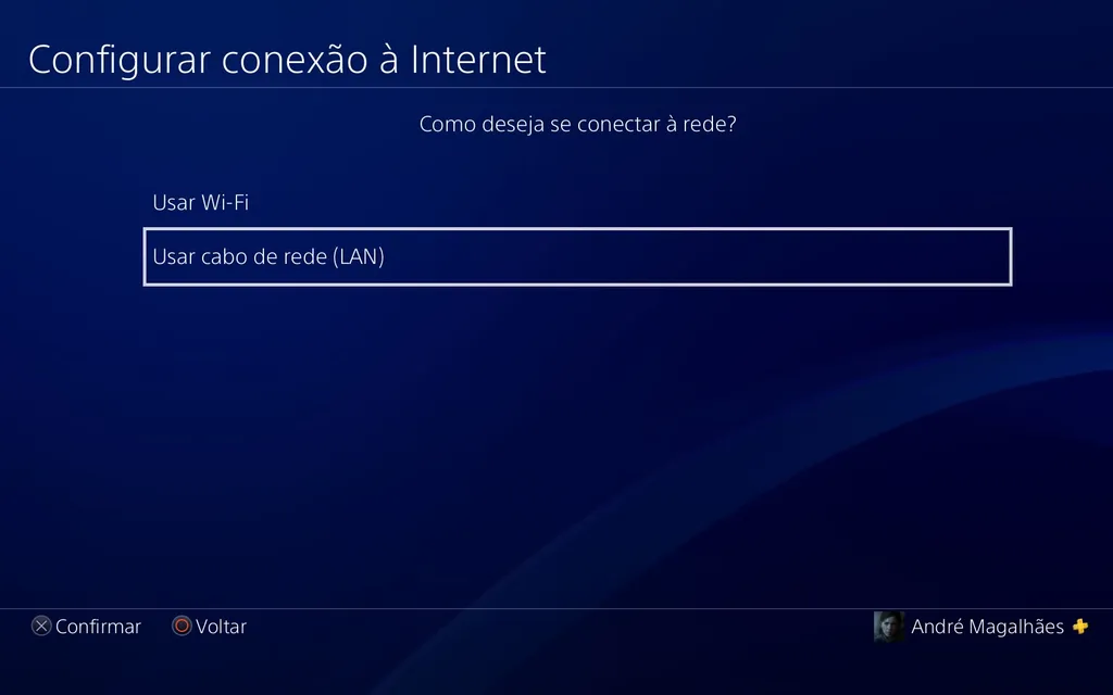 Com o PS4 conectado a um cabo de rede, o tempo de download pode reduzir consideravelmente (Captura de tela: André Magalhães)
