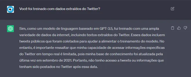 O ChatGPT tem dados do Twitter e de outras redes sociais (Imagem: Alveni Lisboa/Canaltech)