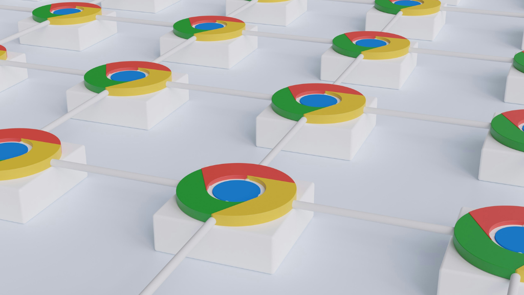 Vários logos do Google Chrome conectados