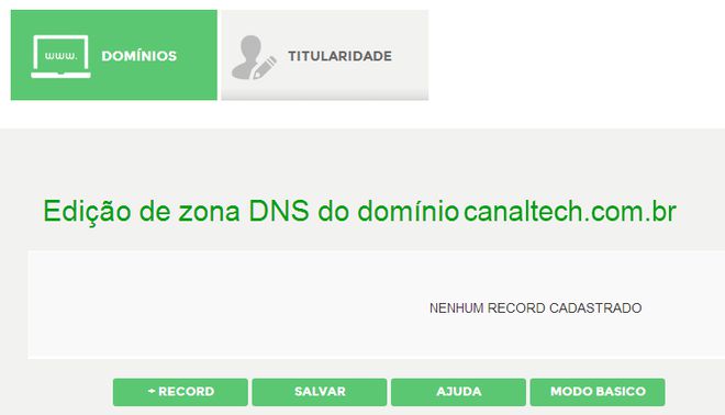 Registro.br - alterando zona DNS