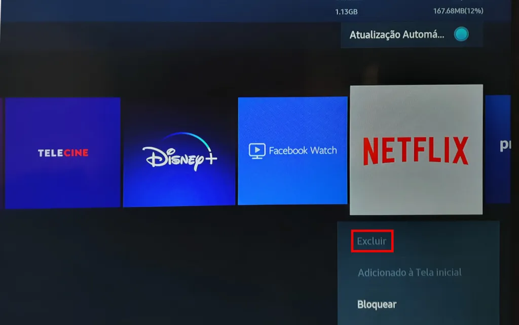 Veja se tem como desinstalar a Netflix da Smart TV Samsung (Captura de tela: Matheus Bigogno)