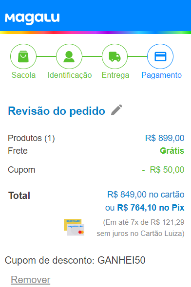 Imagem na descrição da promoção