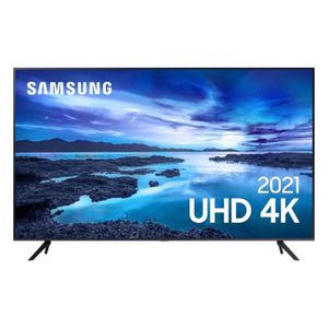 Smart TV Crystal 4K 55” Samsung UN55AU7700GXZD Wi-Fi Bluetooth HDR 3 HDMI 1 USB [CASHBACK ZOOM + PREÇO EXCLUSIVO ZOOM]