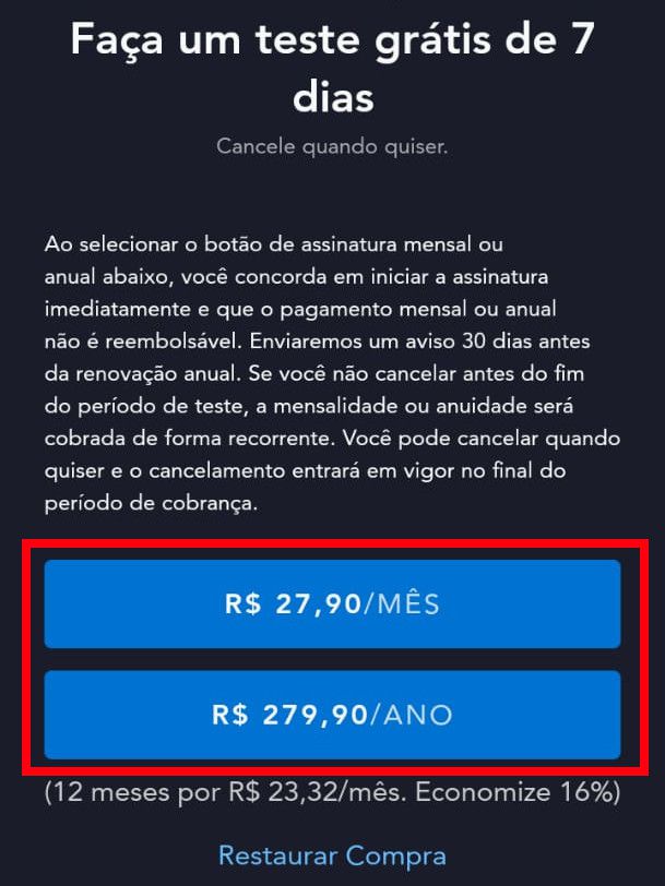 Selecione o plano, escolha a forma de pagamento para finalizar (Captura de tela: Matheus Bigogno/Canaltech)