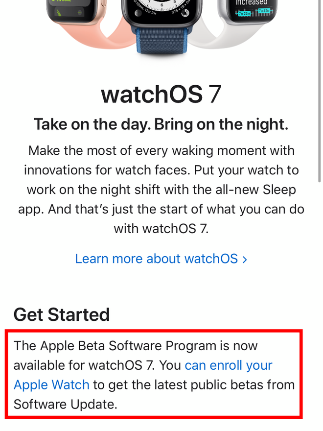 Clique para cadastrar o seu Apple Watch no programa. Captura de tela: Lucas Wetten (Canaltech)