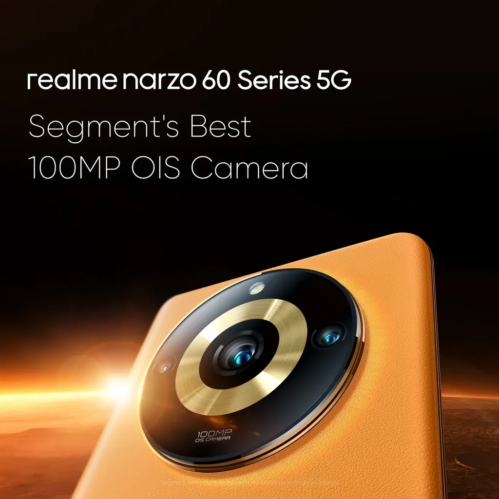 Narzo 60 Pro tem câmera principal de 100 MP (Imagem: Divulgação/Realme)