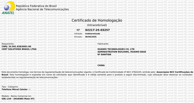 huawei mate xt vazamento