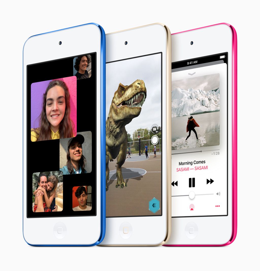 Novo iPod Touch, disponibilizado hoje pela Apple, pode fazer chamadas em grupo via Facetime e roda aplicativos de realidade aumentada (Imagem: Divulgação/Apple)