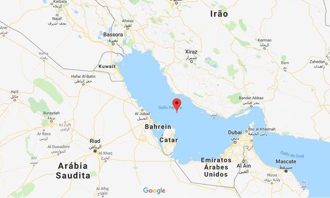 O Golfo Pérsico fica localizado entre as penínsulas da Arábia Saudita, Emirados Árabes Unidos e Irã