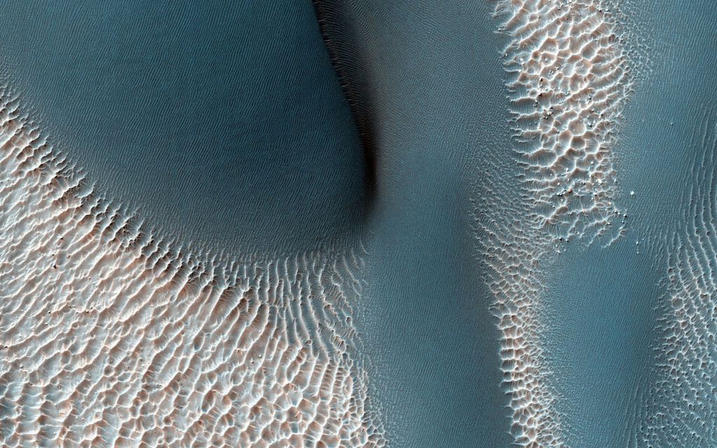 Dunas de areia em Marte (Foto: NASA)