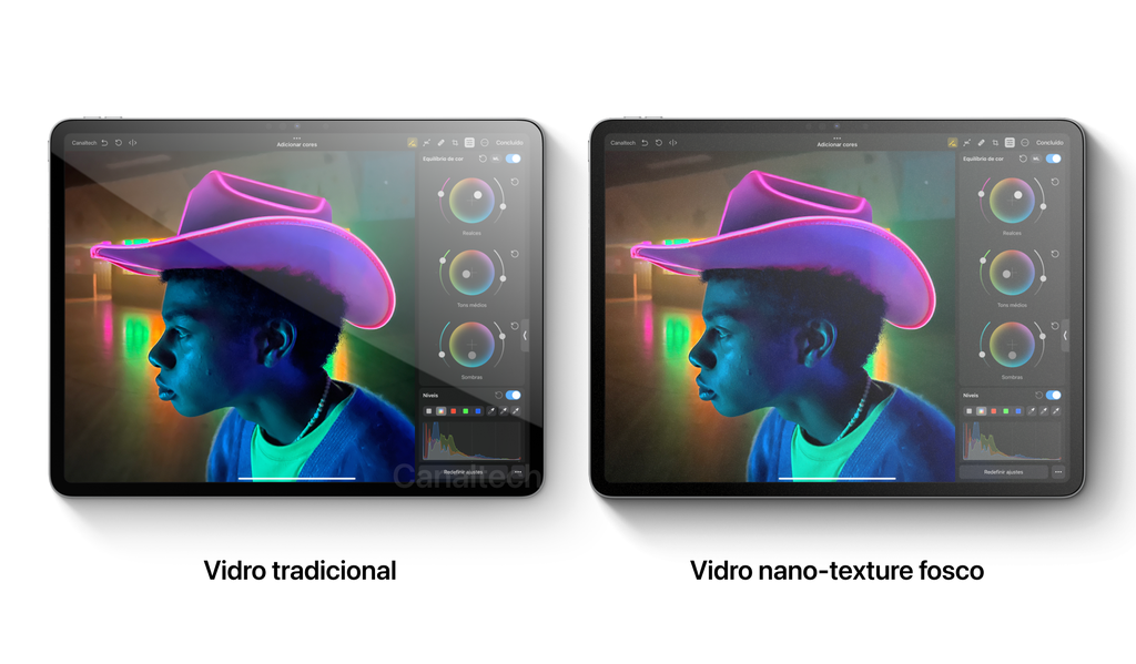 iPad Pro pode ganhar opções em vidro tradicional sem custo adicional e nano-texture mais caro com acabamento fosco (Imagem: Victor Carvalho/Canaltech)