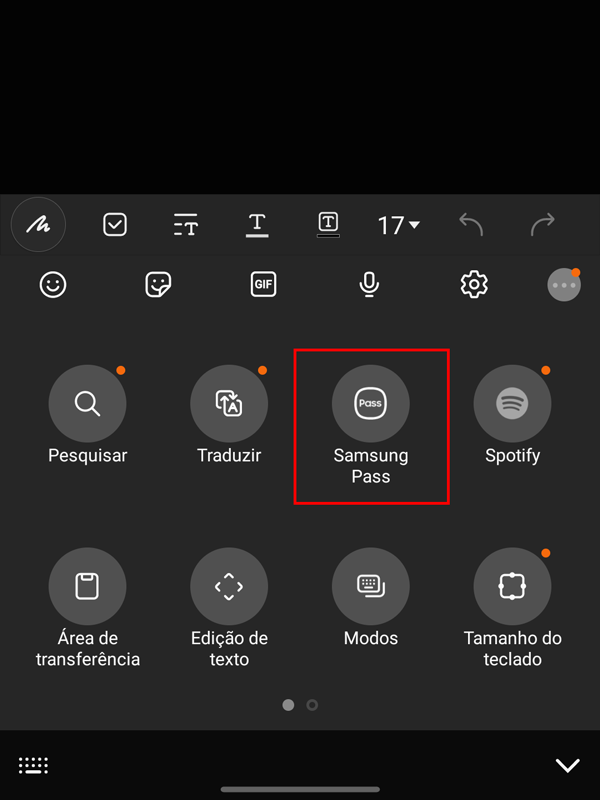 Samsung Pass armazena senhas e outros dados importantes (Imagem: André Magalhães/Captura de tela)