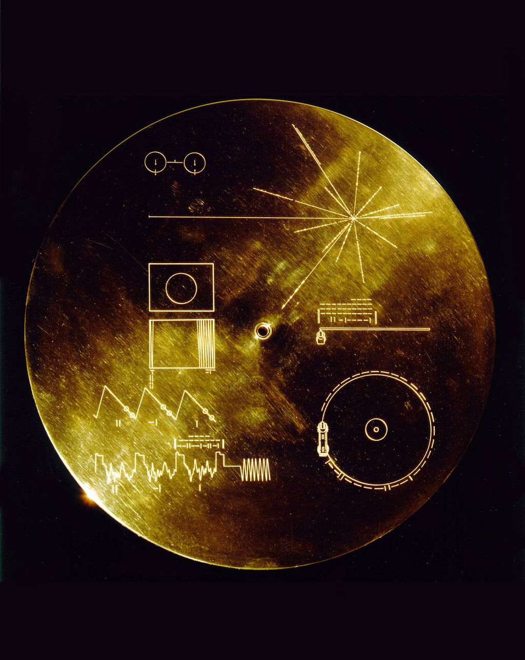 Disco com informações sobre a Terra do Programa Voyager (Foto: NASA)