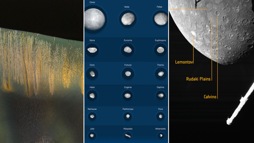 O céu não é o limite | Dunas brilhantes em Marte, fotos nítidas de asteroides e+