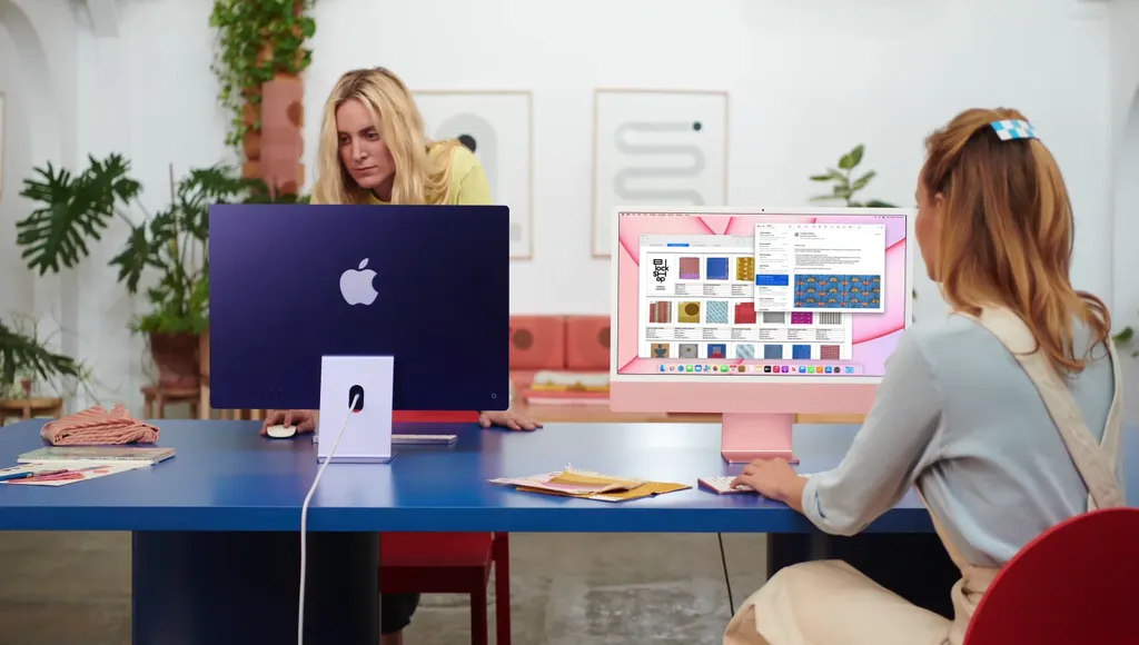 Novo iMac deve ser lançado pela Apple no segundo semestre de 2023 com chip M3 e mesmo design (Imagem: Reprodução/Apple)