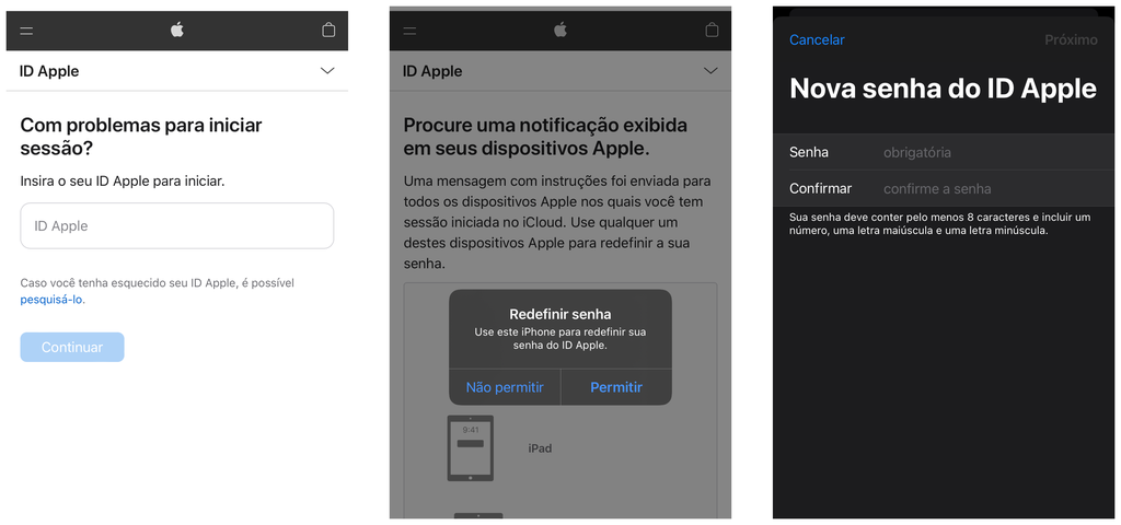Utilize seu dispositivo iOS para desbloquear o ID Apple (Captura de tela: Thiago Furquim)