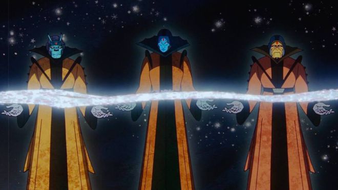 Guardiões aparecem como entidades ultra poderosas no primeiro episódio de Loki (Imagem: Reprodução/Marvel Studios)