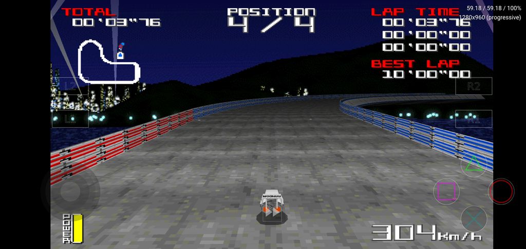 Jogo do PS1 emulado no Android