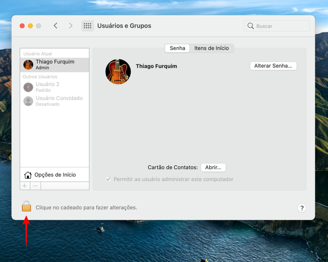 Realize a autenticação de administrador no Mac - Captura de tela: Thiago Furquim (Canaltech)