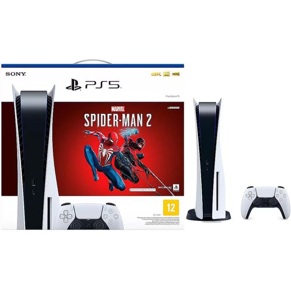 PlayStation 5 + Jogo Marvels Spider Man-2 825 GB SSD Bivolt [CUPOM]