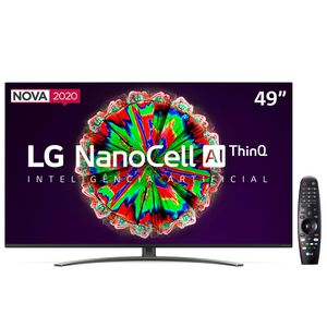 Smart TV LED 49" UHD 4K LG 49NANO81 NanoCell, IPS, Bluetooth, HDR, Inteligência Artificial ThinQ AI, Google Assistente, Alexa IOT, Smart Magic - 2020 [À VISTA]