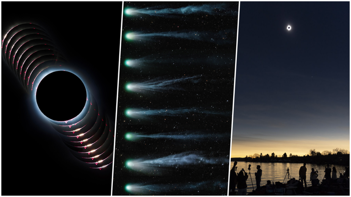 Destaques da NASA: eclipse solar, cometa e + nas fotos astronômicas da semana
