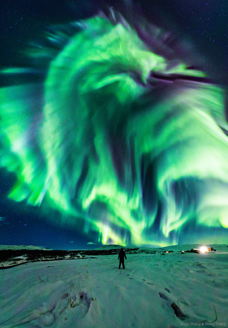Aurora boreal na Islândia
