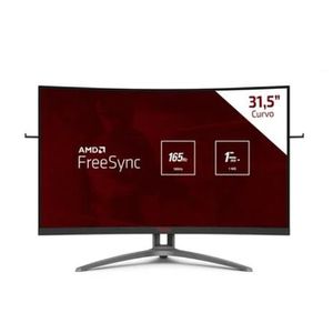 Monitor Gamer Curvo AOC Agon 31.5", 165 Hz, Full HD, 1ms, DisplayPort e HDMI, FreeSync Premium, RGB Light FX | CUPOM