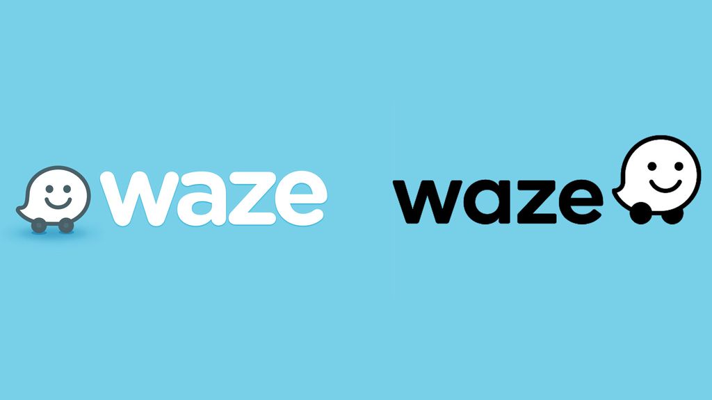 Antes (esq.) e depois (dir.) do logo do Waze (imagem: Waze)