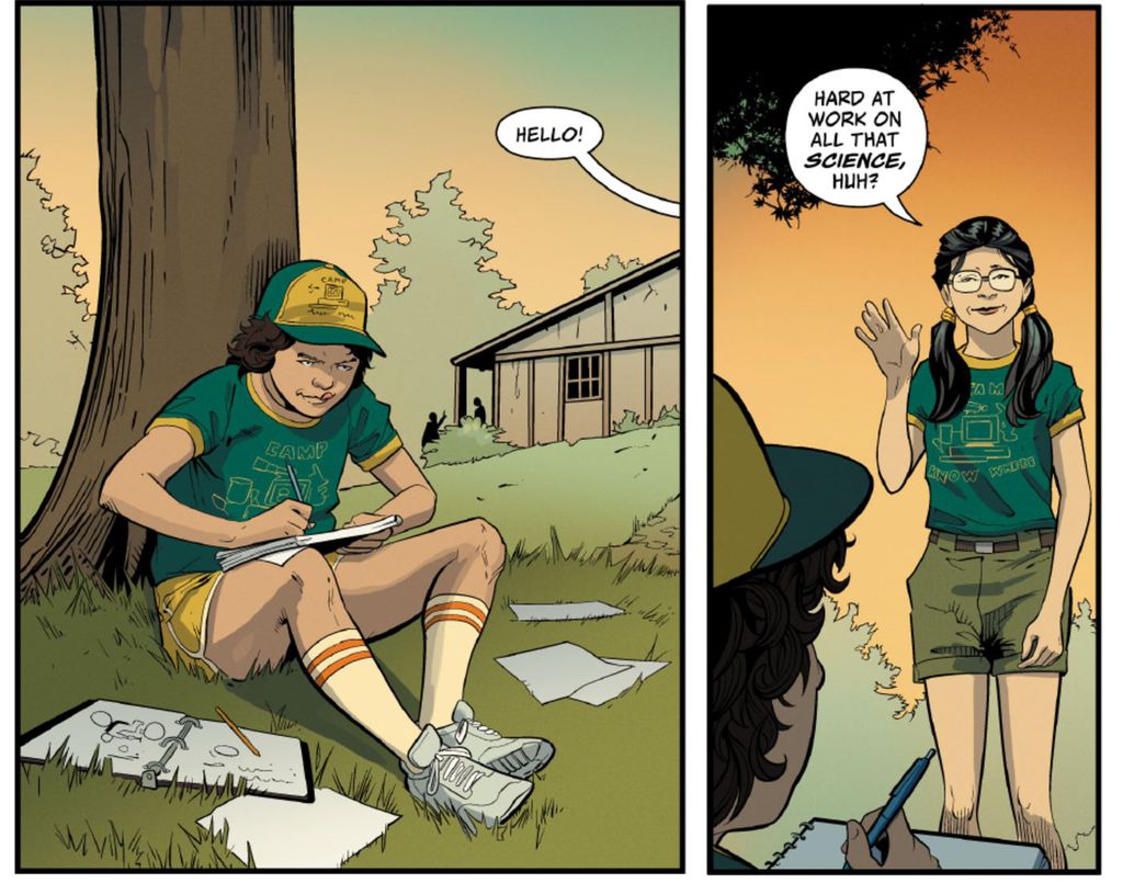 Stranger Things: Science Camp mostra que Suzie foi a primeira a puxar papo com Dustin (Imagem: Divulgação / Dark Horse Comics)