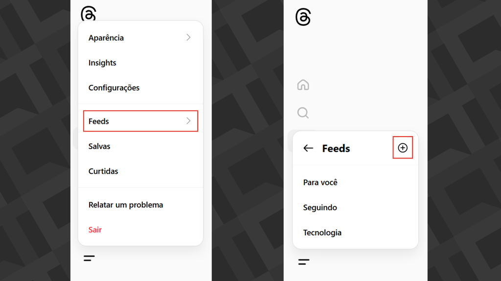 Passos para criar um feed personalizado no Threads pelo PC