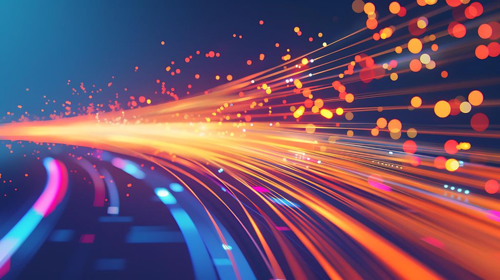 Cabos de fibra ótica representam alta velocidade de transmissão de dados