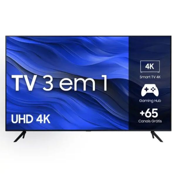 Smart TV Samsung 58" UHD 4K 58CU7700 2023, Processador Crystal 4K, Gaming Hub