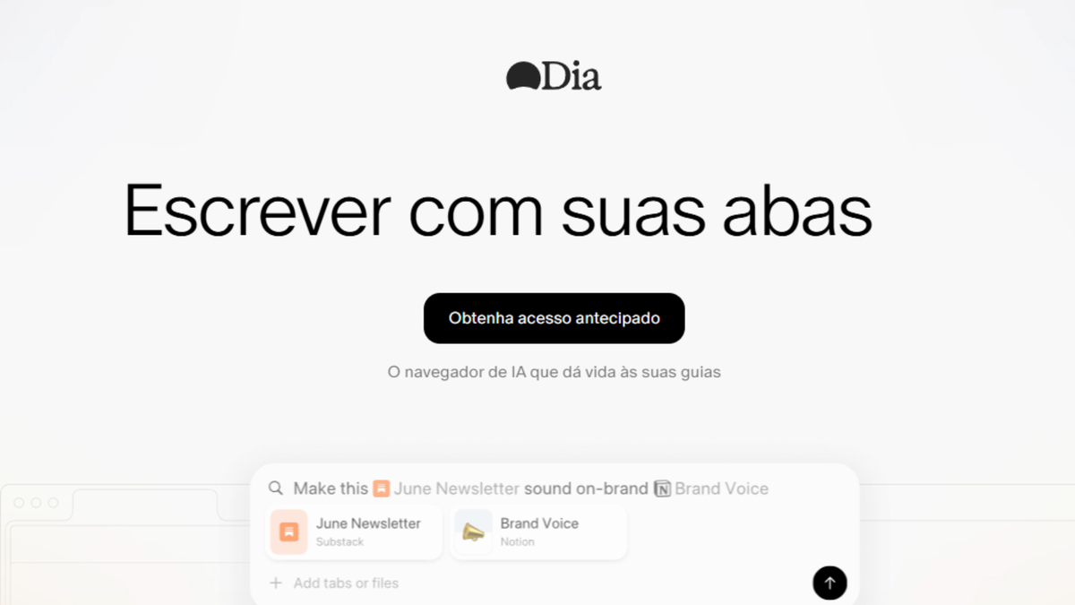 Navegador Dia agora cobra R$ 100 por mês para liberar IA sem restrições