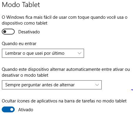 Modo tablet Windows 10