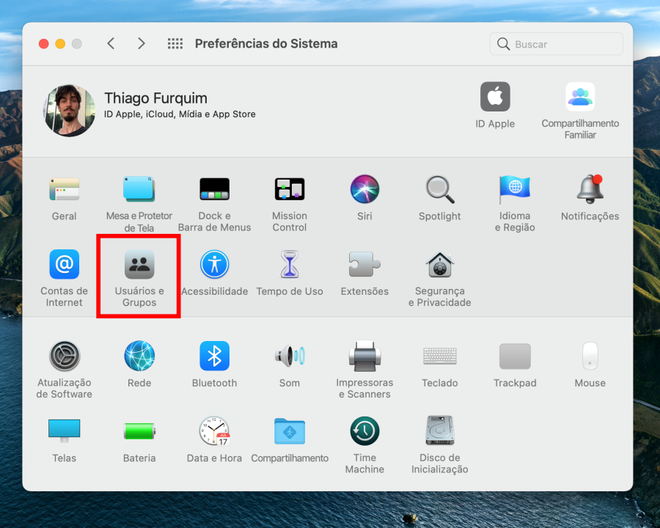 Veja a lista de usuários do Mac para recuperar a senha desejada  - Captura de tela: Thiago Furquim (Canaltech)