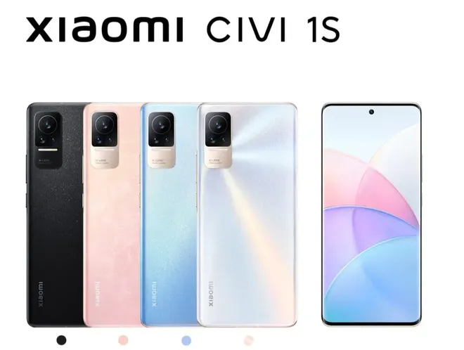 Na China, o Xiaomi Civi 1S estará disponível em quatro opções de cores (Imagem: Divulgação/Xiaomi)