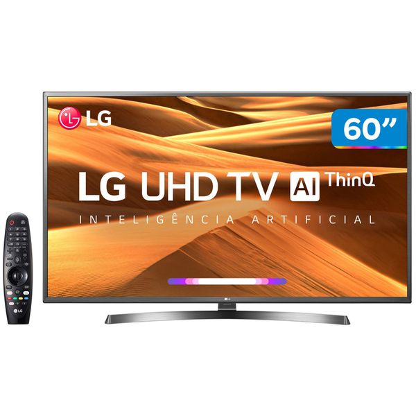 Smart TV 4K LED 60” LG 60UM7270PSA Wi-Fi HDR - Inteligência Artificial Controle Smart Magic - Magazine Canaltechbr
